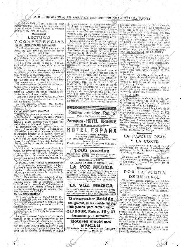 ABC MADRID 23-04-1922 página 24