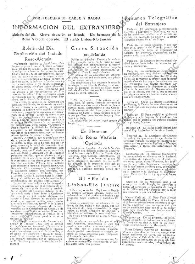 ABC MADRID 23-04-1922 página 25