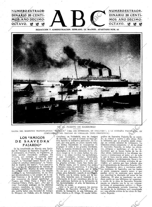 ABC MADRID 23-04-1922 página 3