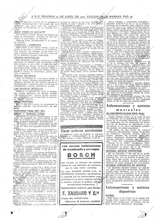 ABC MADRID 23-04-1922 página 35