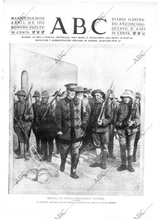 ABC MADRID 26-04-1922 página 1