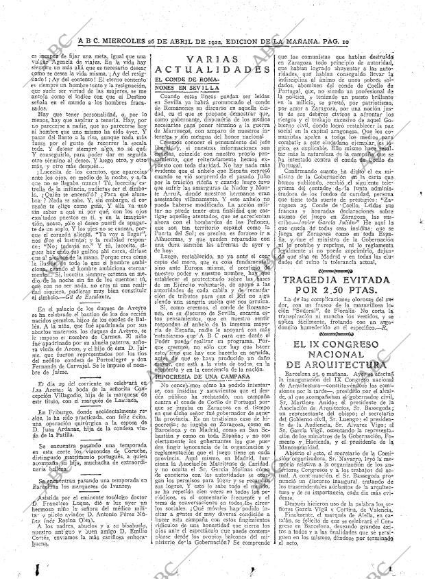 ABC MADRID 26-04-1922 página 10