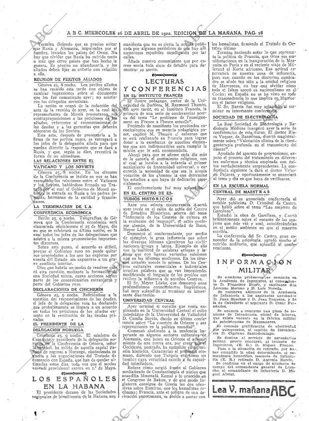 ABC MADRID 26-04-1922 página 16