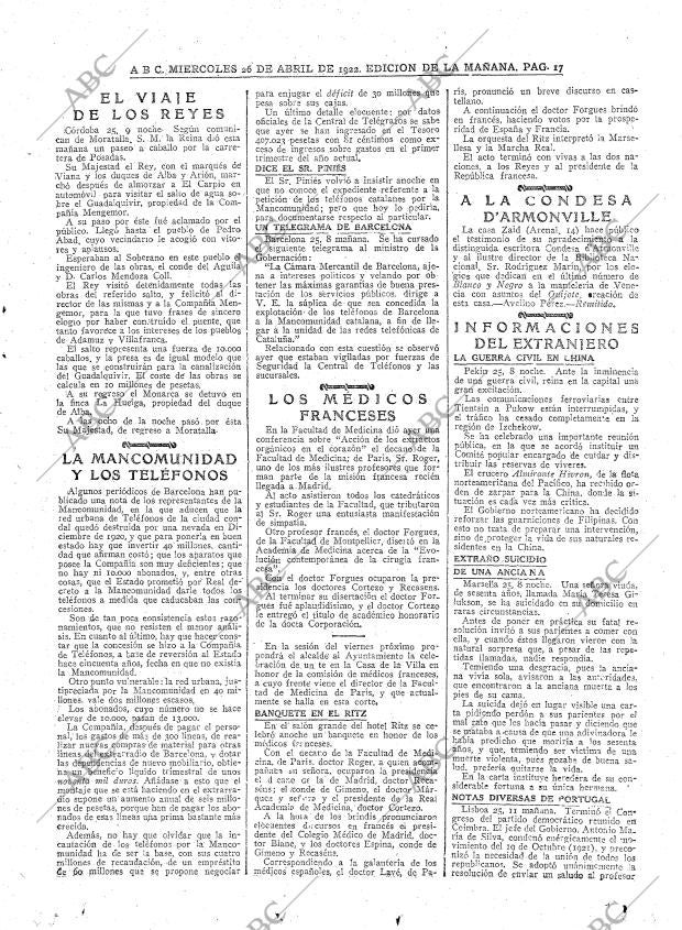 ABC MADRID 26-04-1922 página 17