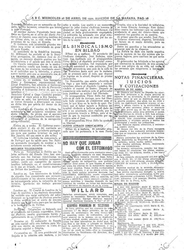 ABC MADRID 26-04-1922 página 18