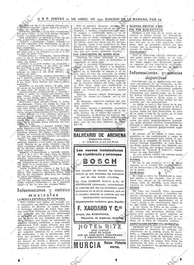 ABC MADRID 27-04-1922 página 24