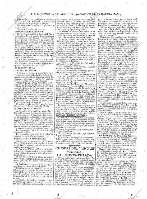 ABC MADRID 27-04-1922 página 9