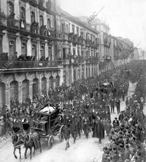 Imponente manifestación de duelo Realizada con motivo del entierro de las...