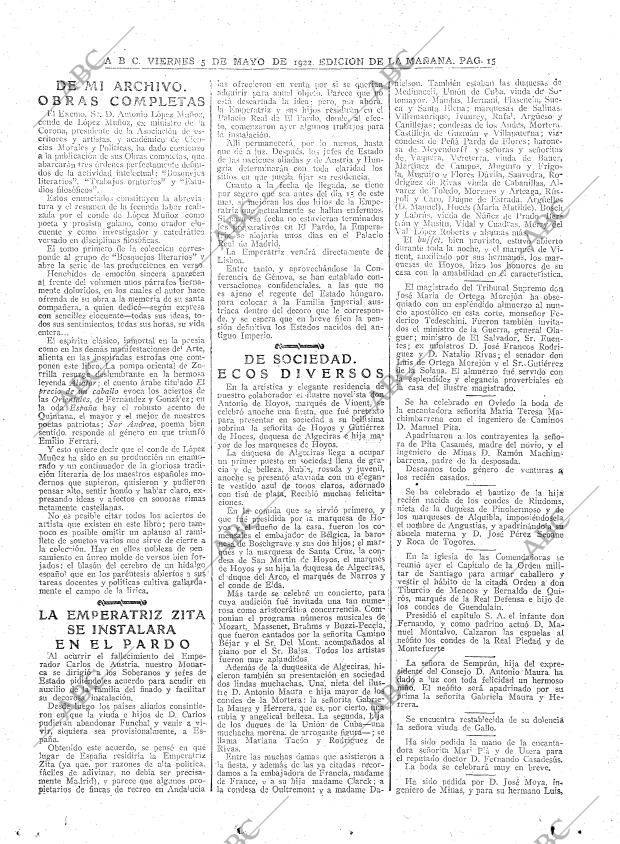 ABC MADRID 05-05-1922 página 15