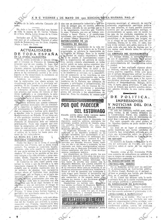ABC MADRID 05-05-1922 página 16