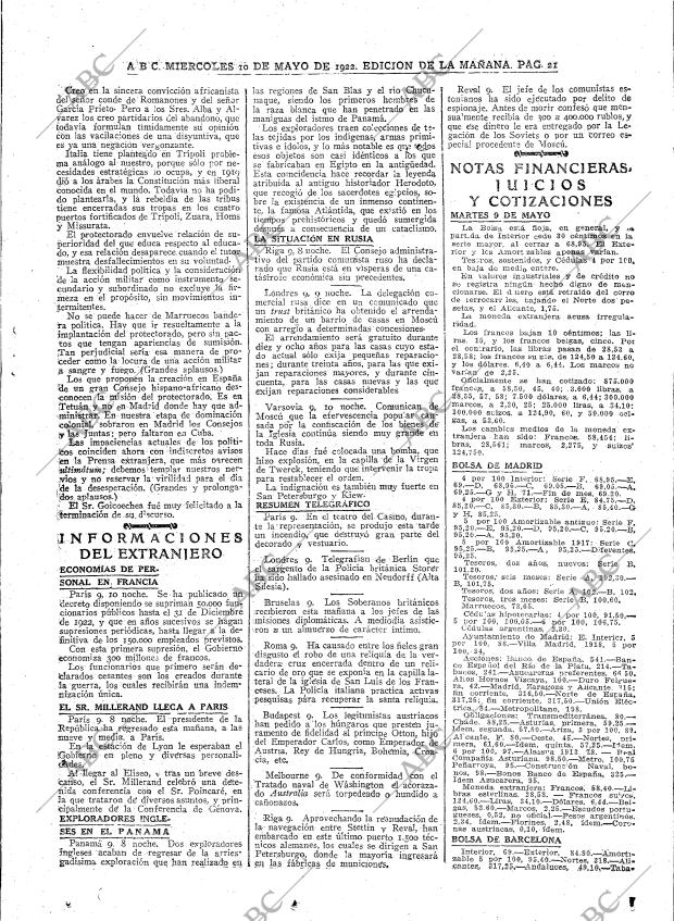 ABC MADRID 10-05-1922 página 21