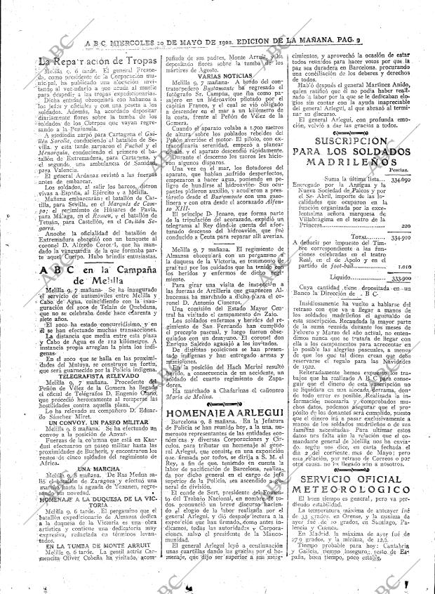 ABC MADRID 10-05-1922 página 9