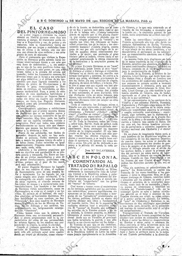 ABC MADRID 14-05-1922 página 15
