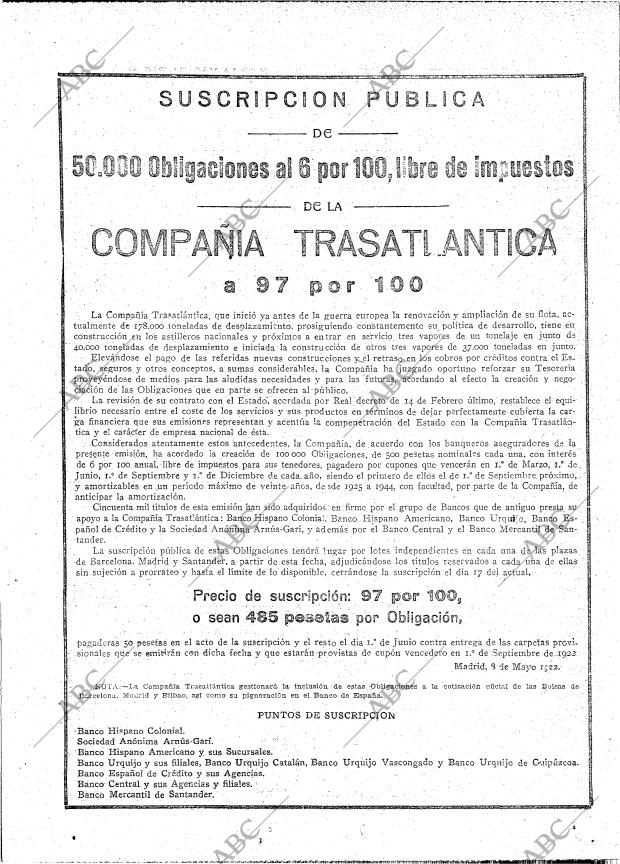 ABC MADRID 14-05-1922 página 36