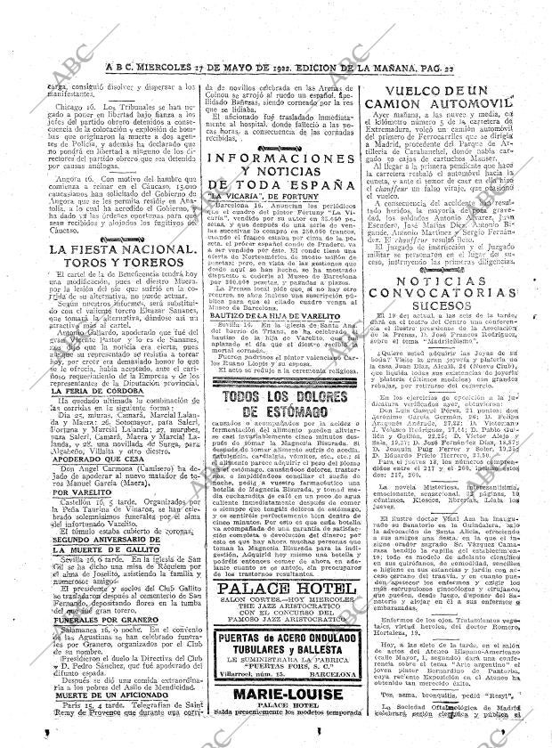 ABC MADRID 17-05-1922 página 22