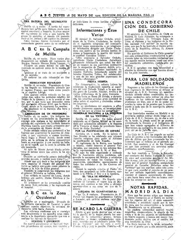 ABC MADRID 18-05-1922 página 11