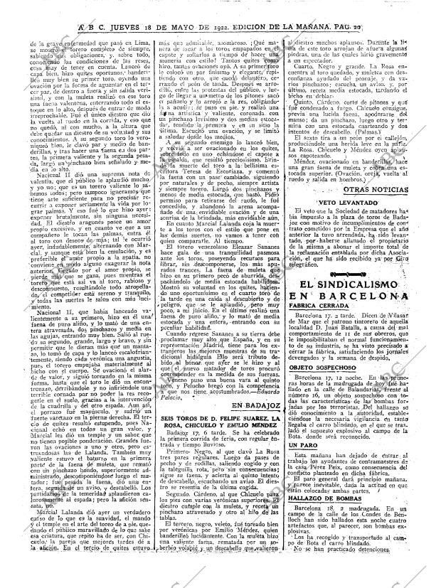 ABC MADRID 18-05-1922 página 20