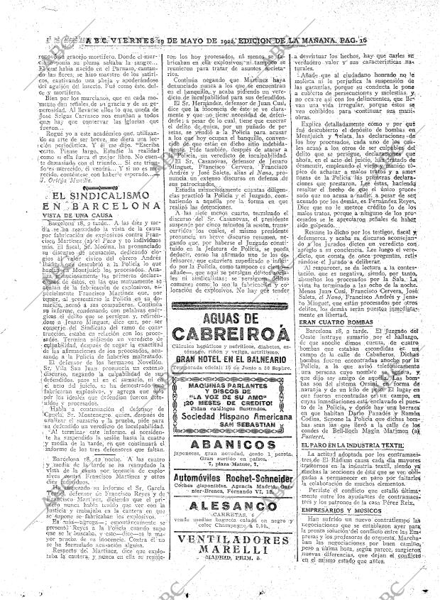 ABC MADRID 19-05-1922 página 16