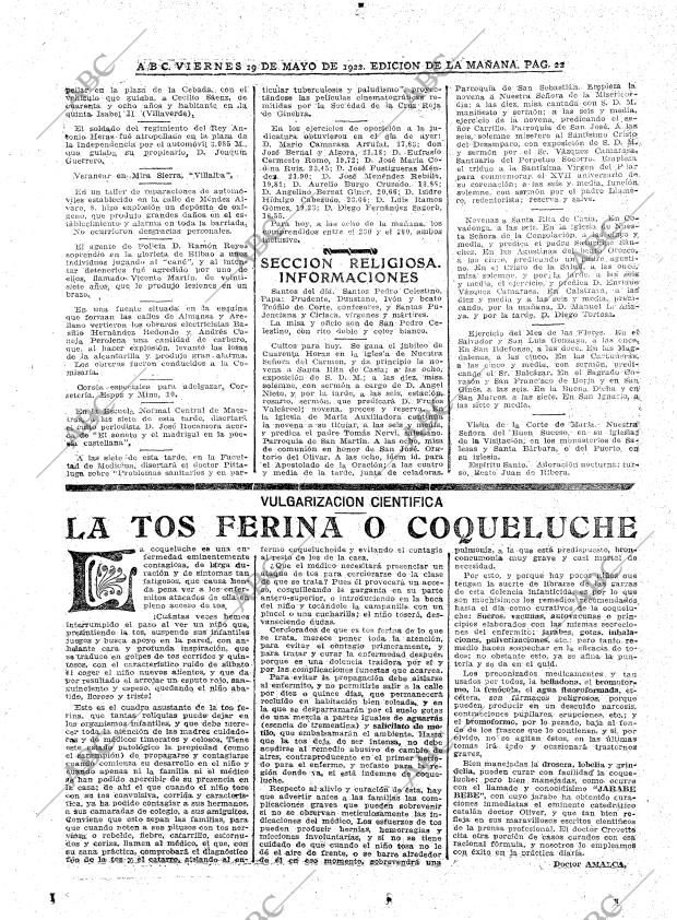 ABC MADRID 19-05-1922 página 22