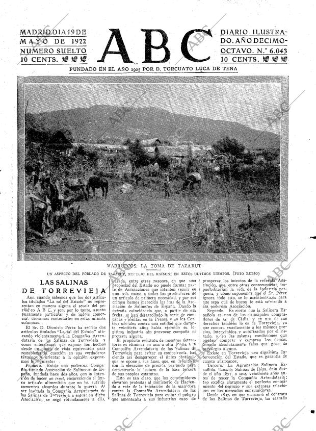 ABC MADRID 19-05-1922 página 3