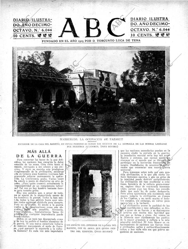 ABC MADRID 20-05-1922 página 1