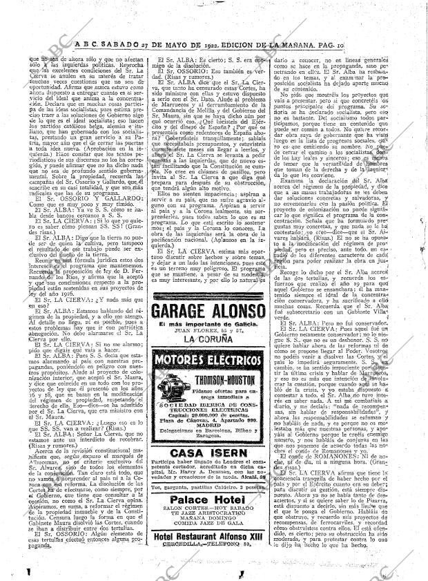 ABC MADRID 27-05-1922 página 10