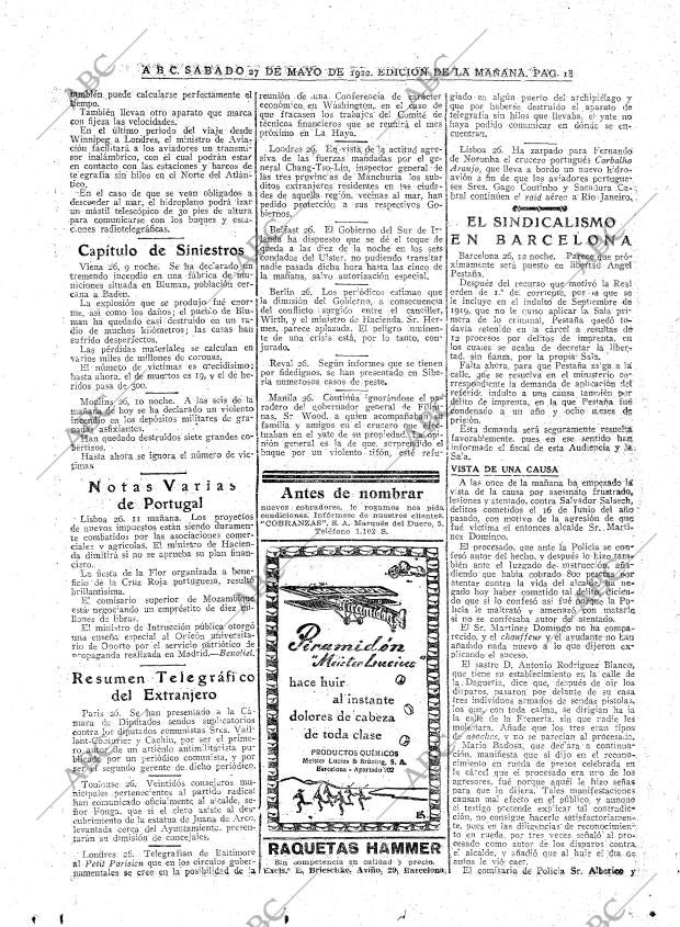 ABC MADRID 27-05-1922 página 18