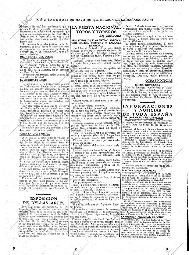 ABC MADRID 27-05-1922 página 19