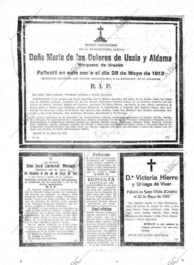ABC MADRID 27-05-1922 página 28