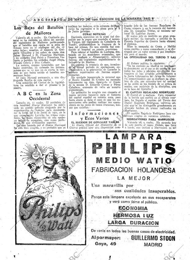 ABC MADRID 27-05-1922 página 8