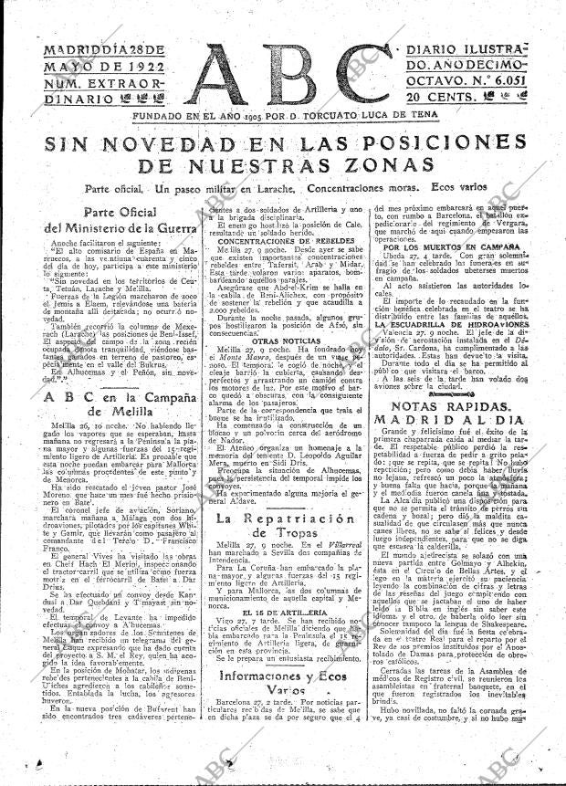 ABC MADRID 28-05-1922 página 15