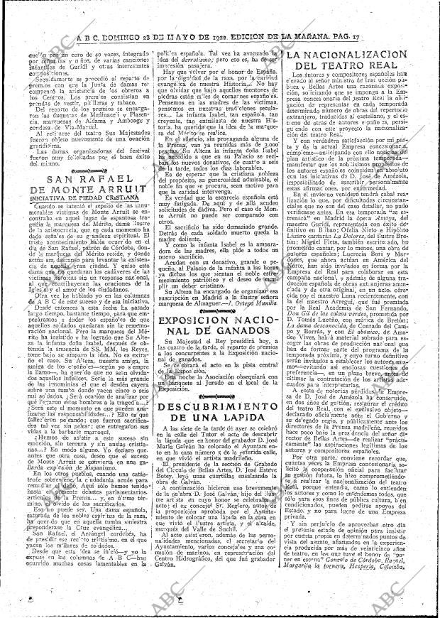 ABC MADRID 28-05-1922 página 17