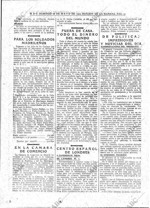 ABC MADRID 28-05-1922 página 19