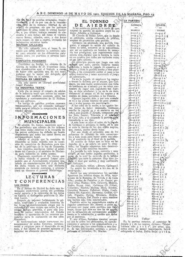 ABC MADRID 28-05-1922 página 23