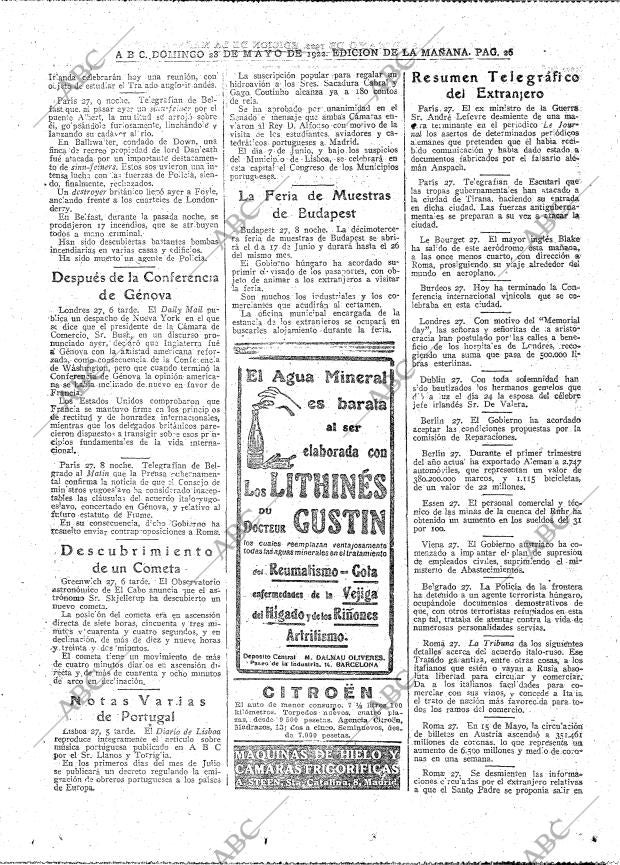 ABC MADRID 28-05-1922 página 26