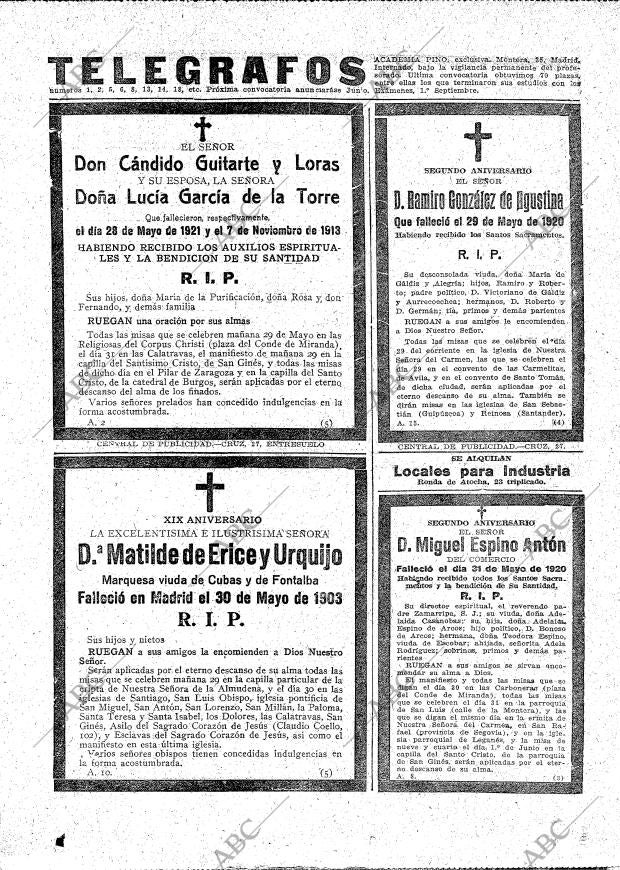 ABC MADRID 28-05-1922 página 38