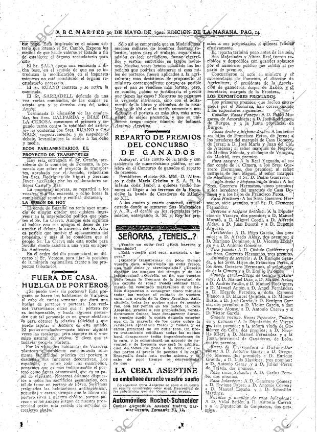 ABC MADRID 30-05-1922 página 14