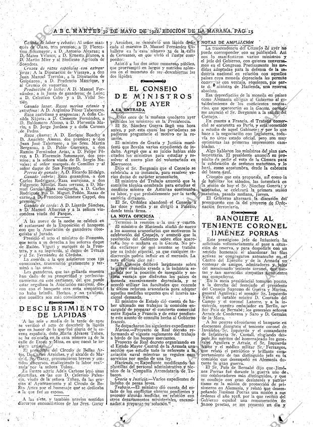 ABC MADRID 30-05-1922 página 15