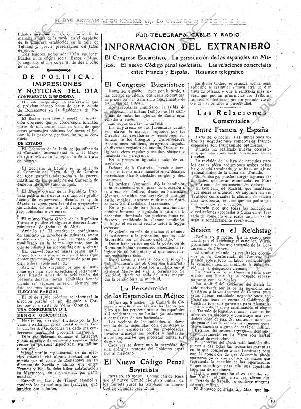 ABC MADRID 30-05-1922 página 19