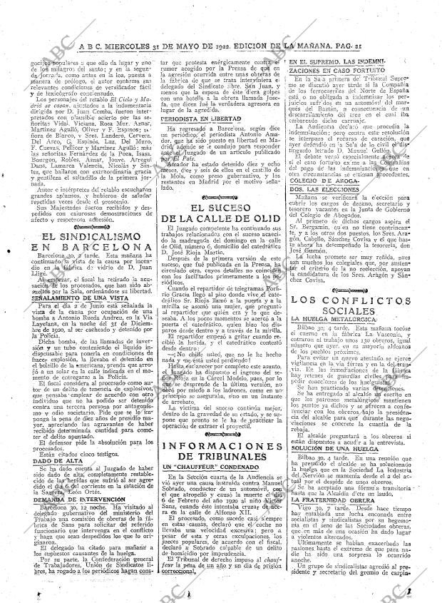 ABC MADRID 31-05-1922 página 21