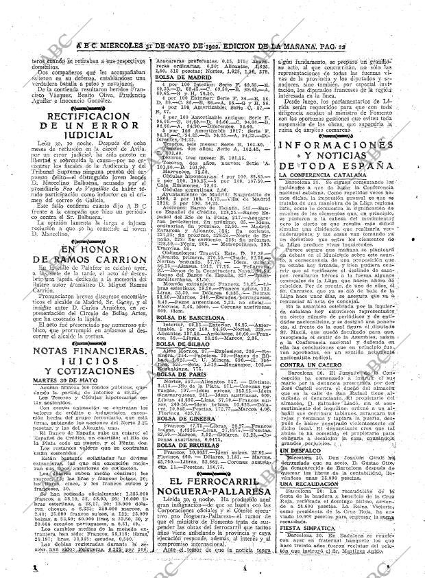 ABC MADRID 31-05-1922 página 22