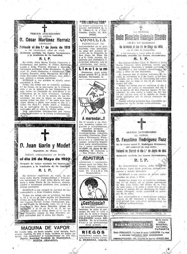 ABC MADRID 31-05-1922 página 30