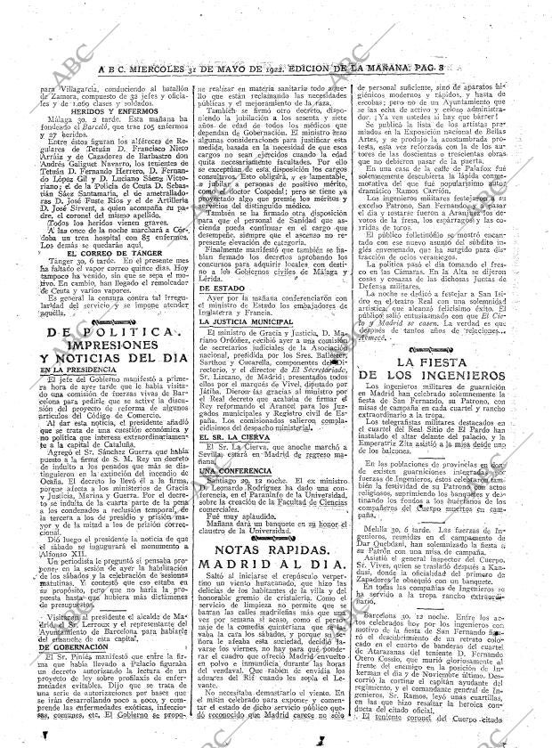 ABC MADRID 31-05-1922 página 8