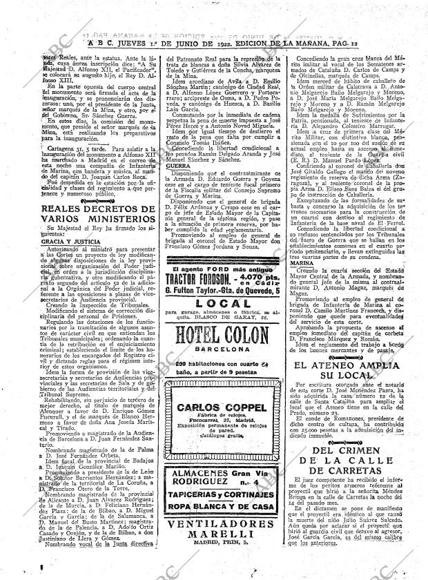 ABC MADRID 01-06-1922 página 12