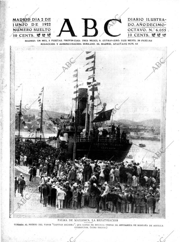 ABC MADRID 02-06-1922 página 1