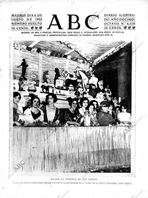 ABC MADRID 06-06-1922 página 1