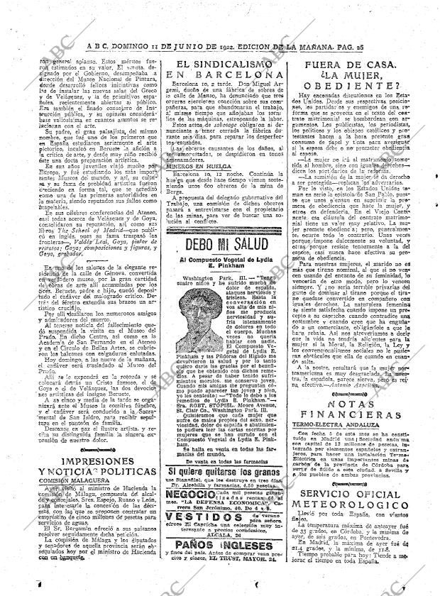 ABC MADRID 11-06-1922 página 26