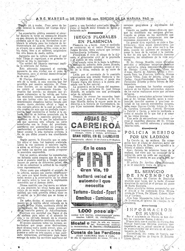 ABC MADRID 13-06-1922 página 12