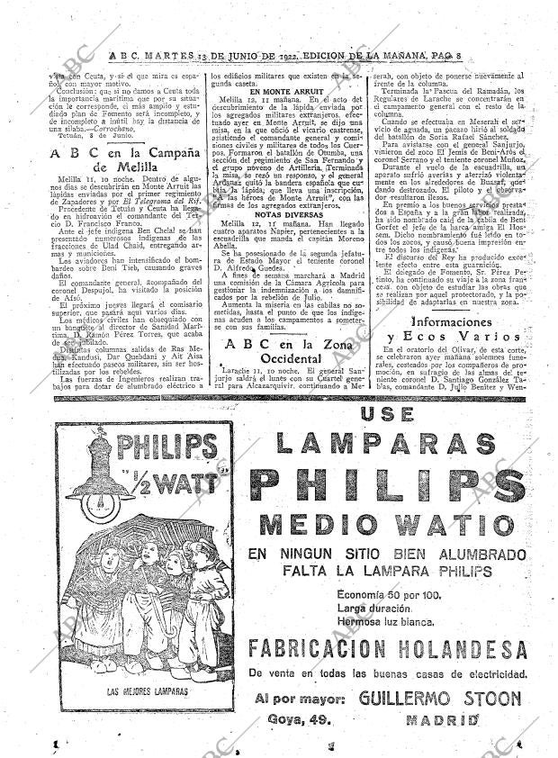 ABC MADRID 13-06-1922 página 8