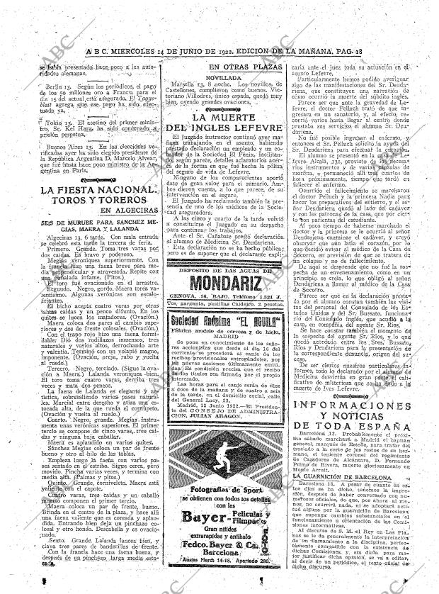 ABC MADRID 14-06-1922 página 18